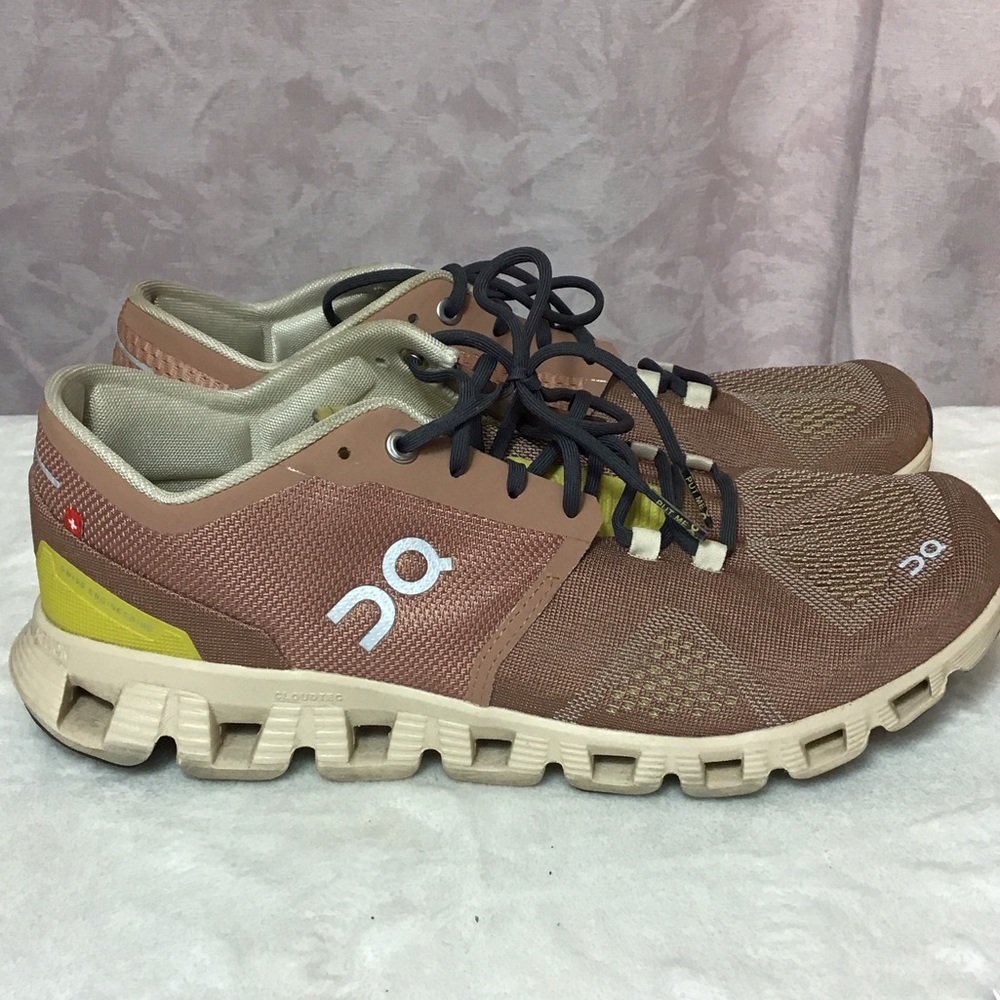 On Running Tan and Cream Athletic Shoes
